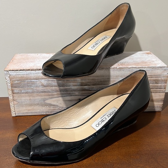 Jimmy Choo Shoes - Jimmy Choo Patent Leather Pump Heel Size 38 1/2 U.S. 7 1/2 Apox.